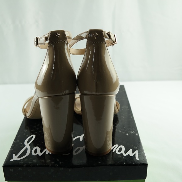 Sam Edelman Yaro Dress Sandals Sz 10 Nude Patent - Picture 7 of 7